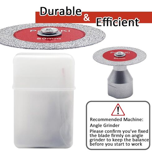 Mini Diamond Glass Cutting Disc - 5Pcs 2 Inch(50mm) Saw Blade and 1pc 5/8''-11 Flange for Glass Jade Marble Granite Artificial Stone Porcelain Tile Ceramic in Kuwait