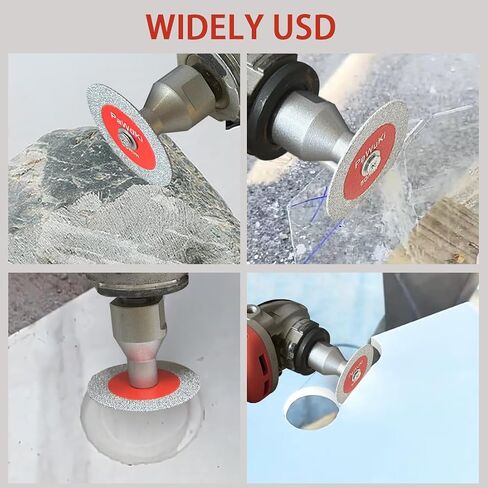 Mini Diamond Glass Cutting Disc - 5Pcs 2 Inch(50mm) Saw Blade and 1pc 5/8''-11 Flange for Glass Jade Marble Granite Artificial Stone Porcelain Tile Ceramic in Kuwait