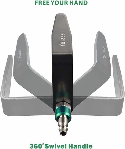 Yolass Pneumatic tool hook,1/4" NPT and 360° Rotatable L Air Rafter Hooks are Lightweight,Quick and Easy to Install for Air Blow Guns,Pneumatic Nail Guns,with Brass Joints,6-Piece in Kuwait