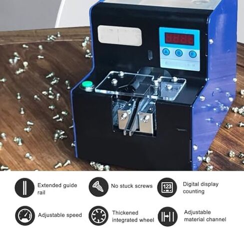 Automatic Screw Counting & Dispensing Machine, Adjustable Track for All Screw Types, Efficient Screw Organizer for Workshop & Production Use in Kuwait