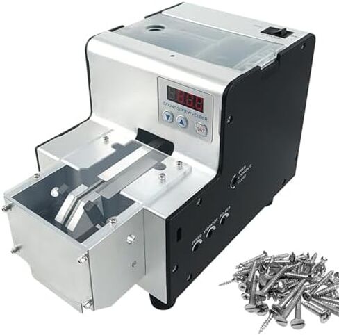 Electric Screw Counting Machine Automatic Screw Arranging with Stainless Steel Hopper, Adjustable Digital Feeder for 1-5mm Screws, Max Length 20mm, Fast & Efficient in Kuwait