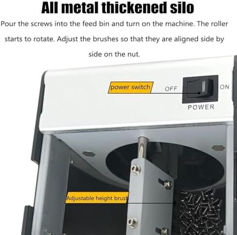Electric Screw Counting Machine Automatic Screw Arranging with Stainless Steel Hopper, Adjustable Digital Feeder for 1-5mm Screws, Max Length 20mm, Fast & Efficient in Kuwait