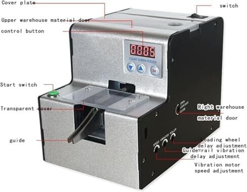 Portable Automatic Screw Counter Machine Digital Screw Counting Tool with Adjustable Track Width for Round and Flat Head Screws,for Efficient Assembly in Kuwait