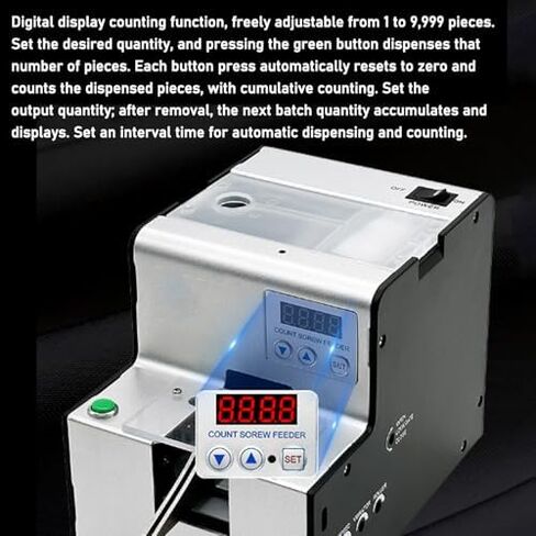 Digital Screw Counter Machine, Automatic Portable Screw Counting Tool, Adjustable Track Width for Round & Flat Heads Screws, Efficient & Accurate Counting in Kuwait