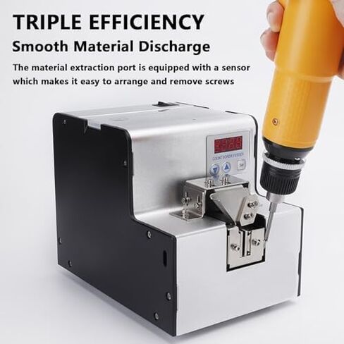 Adjustable Automatic Screw Feeder with Digital Display, 500cc Bin, 2 Screws/Second, for M1-M5 Screws, Efficient Fastening Solution for Professionals in Kuwait