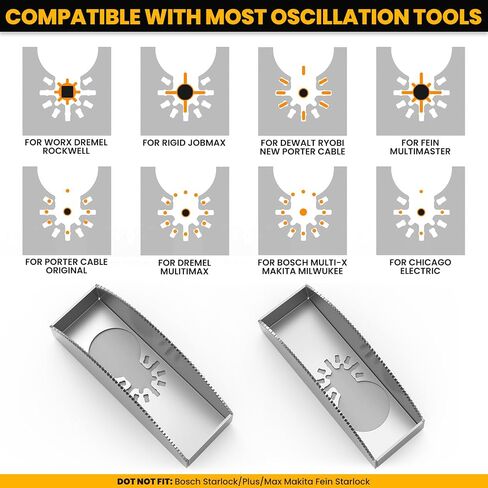 Dual Sided Slotter Oscillating Tool Blade, 1-1/4'' Cutting Width Japanese Teeth Flush Cutting Oscillating Multitool Saw Blades for Drywall, Woodworking & Cable Wire Fishing in Kuwait