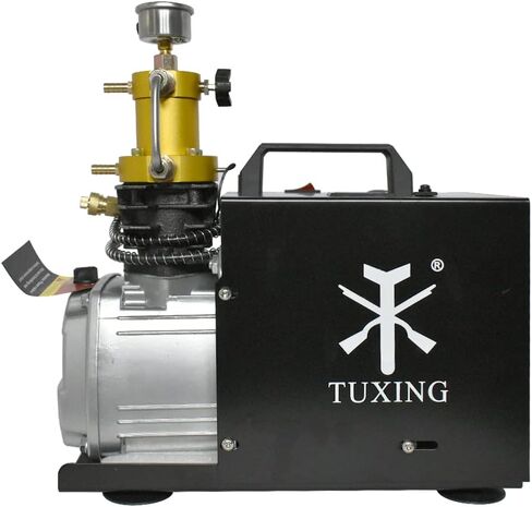TUXING 4500Psi Pcp Compressor,High-Pressure Electric Air Compressor,PCP Paintball Fill Station for Fire Fighting and Diving, Pressure and Leakage Testing (30Mpa)110V in Kuwait