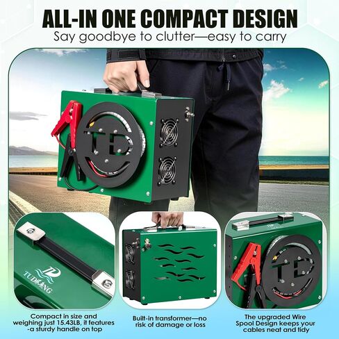 TUDIVING PCP Air Compressor,4500Psi/30Mpa HPA Compressor, Built-in Power Converter for 12V DC or 110V AC with Wire Spool Design,Water/Oil-Free for Pistol Paintball Scuba Tank Air Pump in Kuwait