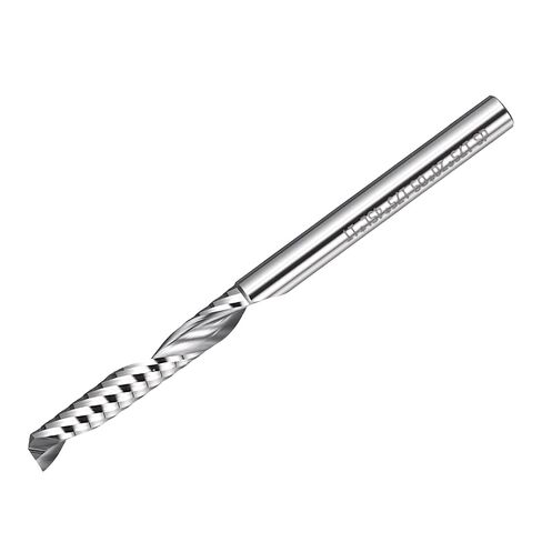 Carbide Upcut Spiral Router Bit, 5mm Shank CNC Router Bits 5mm x 25mm (Cutting Dia x Length) Single Flute End Mill Cutter for Wood Cut, Inlay, Grooving in Kuwait
