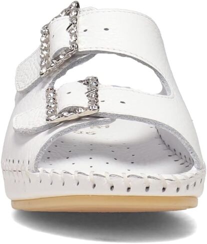 La Plume Women's, Jen Sandal White Rhinestone 36 M in Kuwait