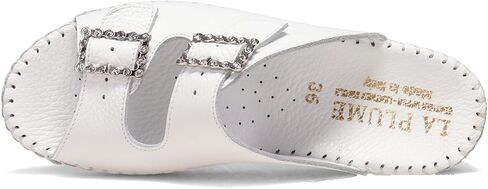 La Plume Women's, Jen Sandal White Rhinestone 36 M in Kuwait