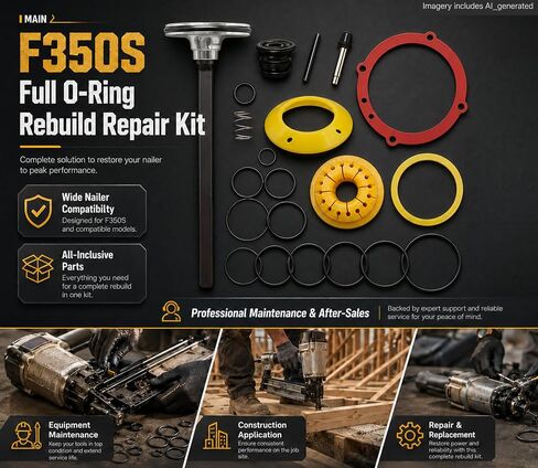 F350S O-Ring Rebuild Kit 500866 219224 402011 500407 501001 502104 ，Compatible with F350S F250S F325C Framing Nailers Replacement Parts Repair Parts，O-Ring Rebuild Kit in Kuwait