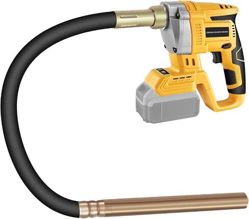 Cordless Concrete Vibrator Compatible with DeWalt 20V Battery (Tool Only), 600W Handheld Cement Vibrator with 3.8ft Shaft, 6000RPM High-Frequency Motor for Air Bubble Removal in Concrete Projects in Kuwait
