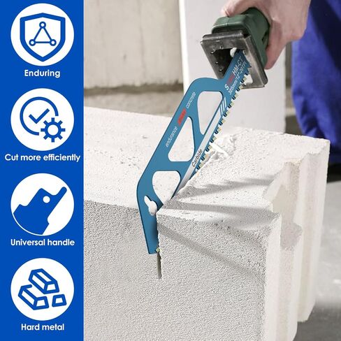 Reciprocating Saw Blade 10/12/18/20inch,Universal Cutting Recip Sabre Saw Blade Alloy Steel Brick Concrete,Masonry Cutting for Cement Composite Panels Bricks (10 inches) in Kuwait