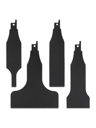 4Pcs Reciprocating Saw Scraper Blade, Multifunctional High Carbon Steel Scraping Tool Attachments, Scraper Fit Saber Saw Blades for Removing Tile Grout Glue Gaps Adhesives(Black) in Kuwait