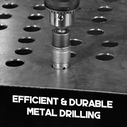 EZARC 9-Piece Quick Change Carbide Hole Saw Kit, 7/8"-2" Hole Cutters with Pilot Drills, Hex Key & Spring, Heavy Duty Tungsten Carbide Cutter Set for Stainless Steel & Sheet Metal in Kuwait