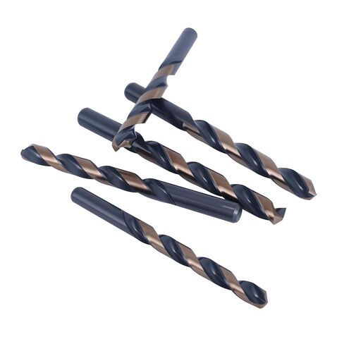29 Pcs HSS Drill Bit Set, 1/16"-1/2" 135° Split Point, Black & Gold Oxide Coated for Stainless Steel, Metal, Wood, Plastic, with Indexed Metal Case in Kuwait
