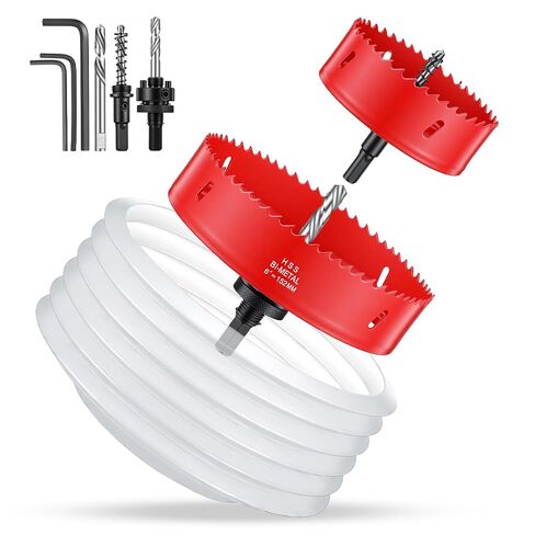 Hole Saw Kit 4 Inch & 6 Inchfor Recessed and Can Lights with Dust Bowl Bi-Metal Drill Hole Cutter for Wood Ceiling Plastic Metal and Drywall in Kuwait