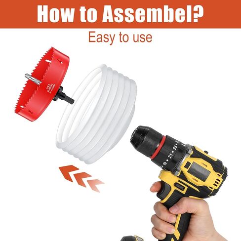 Hole Saw Kit 4 Inch & 6 Inchfor Recessed and Can Lights with Dust Bowl Bi-Metal Drill Hole Cutter for Wood Ceiling Plastic Metal and Drywall in Kuwait