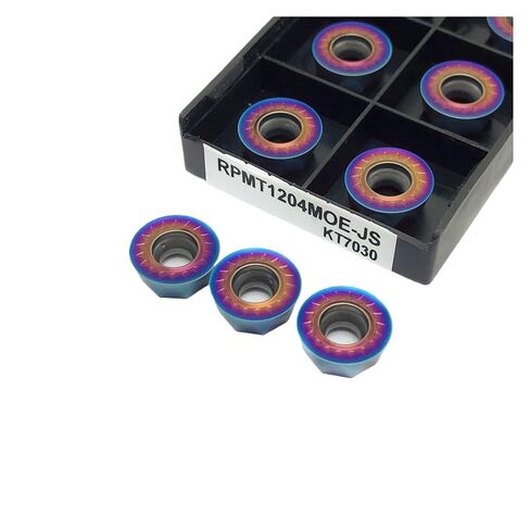 High Toughness Turning Blade Machine Accessories 10PCS RPMT1204MOE KT7030 Hard Alloy External Turning Tool Milling Blade Metal Lathe Tools in Kuwait