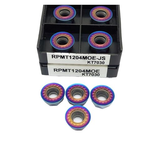 High Toughness Turning Blade Machine Accessories 10PCS RPMT1204MOE KT7030 Hard Alloy External Turning Tool Milling Blade Metal Lathe Tools in Kuwait