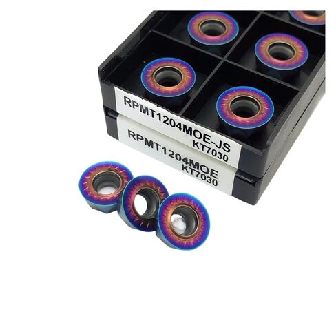 High Toughness Turning Blade Machine Accessories 10PCS RPMT1204MOE KT7030 Hard Alloy External Turning Tool Milling Blade Metal Lathe Tools in Kuwait