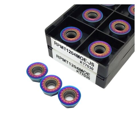 High Toughness Turning Blade Machine Accessories 10PCS RPMT1204MOE KT7030 Hard Alloy External Turning Tool Milling Blade Metal Lathe Tools in Kuwait