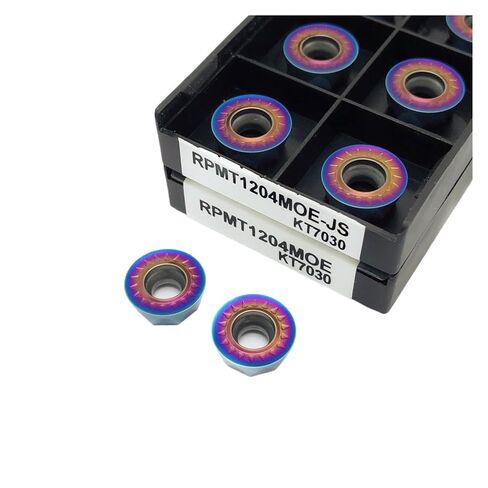 High Toughness Turning Blade Machine Accessories 10PCS RPMT1204MOE KT7030 Hard Alloy External Turning Tool Milling Blade Metal Lathe Tools in Kuwait