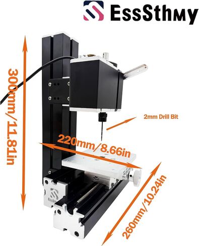 36w All-Metal Mini Drill Press Lathe, 20000 RPM,High-Precision Drilling for Wood/Soft Metal/Plastic, Woodworking DIY | Professional Micro Drilling (1-6mm Chuck Compatibility) in Kuwait