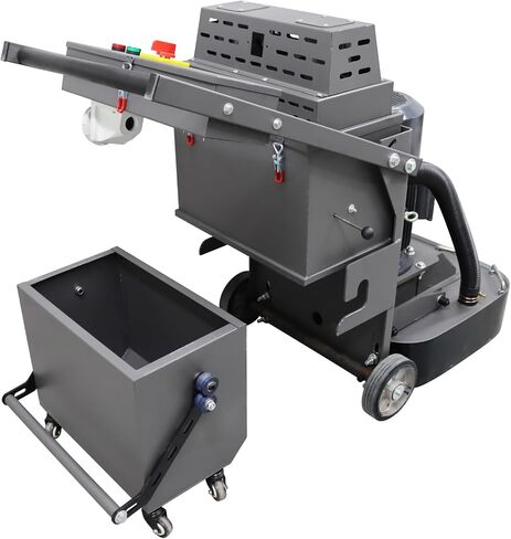 Concrete Floor Grinder Machine Cement Ground Grinder with 9 Grinding Disc 40L Vacuum Dust Collector Expoxy Floor Grinding Polishing Machine 220V 7.5kw Two Fans in Kuwait