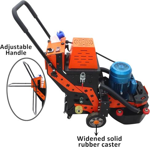 TECHTONGDA 6-Head Electric Concrete Floor Grinder & Polisher 16.14" Grinding Width with 30L Dust Bucket for Home Renovation Remodeling Garages Factories Epoxy Floor 220V in Kuwait