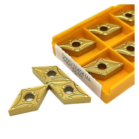 High Toughness Turning Blade Machine Accessories 10PCS DNMG150404-MA DNMG150408-MA 15TF 6020 735 Hard Alloy External Turning Tool Lathe Tools(DNMG150408-MA 15TF) in Kuwait