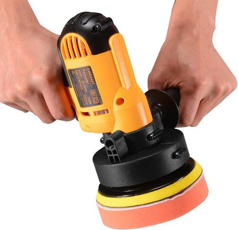 Buffer Polisher - 110V 700W Car Buffer Polisher Adjustable Speed Lower Noise For Car Polishing,Floor waxing, Metal Rust Removal, Furniture Waxing, Jade Polishing,Equipped with Polishers Kit in Kuwait
