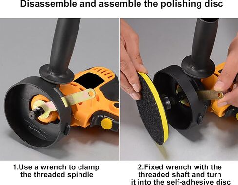 Buffer Polisher - 110V 700W Car Buffer Polisher Adjustable Speed Lower Noise For Car Polishing,Floor waxing, Metal Rust Removal, Furniture Waxing, Jade Polishing,Equipped with Polishers Kit in Kuwait