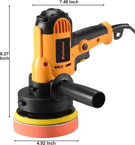 Buffer Polisher - 110V 700W Car Buffer Polisher Adjustable Speed Lower Noise For Car Polishing,Floor waxing, Metal Rust Removal, Furniture Waxing, Jade Polishing,Equipped with Polishers Kit in Kuwait