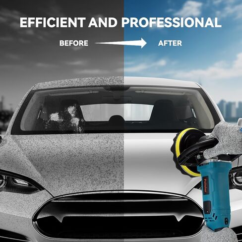 Buffer Polisher,Car Polisher Kit, 6 Inch/7 Inch 1300W 6 Variable Speed 600-3000 RPM, for Car Polishing, Buffing, Waxing in Kuwait