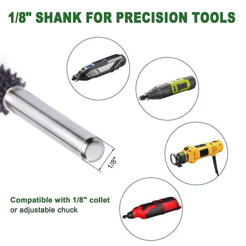 7PCS Wood Carving Burr Set- Rotary Burr Bits for Wood, Woodworking Engraving Kit with Tungsten Carbide Diamond & HSS Rotary Tool Bits, 1/8" Shank - Fit Dremel & Similar Tools in Kuwait
