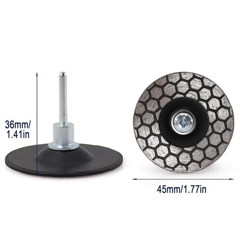 45mm Diamond Honeycomb Carving Disc with 3mm Universal Shank, Rotary Tool Saw Blade for Stone, Jade, Ceramic, Glass Engraving, Cutting, Grinding in Kuwait