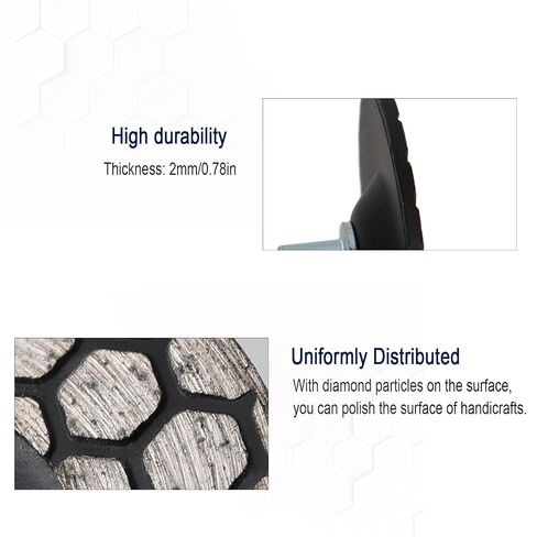45mm Diamond Honeycomb Carving Disc with 3mm Universal Shank, Rotary Tool Saw Blade for Stone, Jade, Ceramic, Glass Engraving, Cutting, Grinding in Kuwait