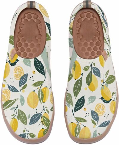 Art Painted Shoes for Women Knit Casual Flats Slip On Loafers Lightweight Travel Sneaker in Kuwait
