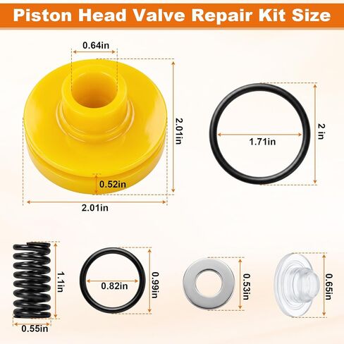 Piston Head Repair Kit Replacement for Bostitch DeWalt Nailers Parts DWMC150 N75C CF15 MCN250S MCN150 N66C N66BC MCN250 N66BC-1 N75C-1 N66C-1 DW66C-1 in Kuwait
