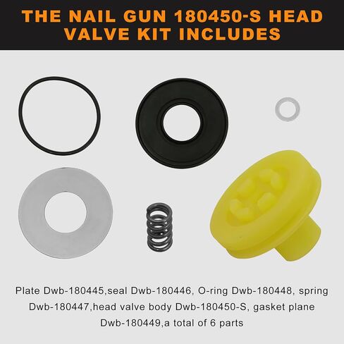 180450-S Head Valve Kit Compatible with Dwfp12233 18 Ga Precision Pneu Brad Nailer, Replaces Part 04302.00, 0430200, SC04302.00, SC0430200, JA1052E1 and 180450 in Kuwait
