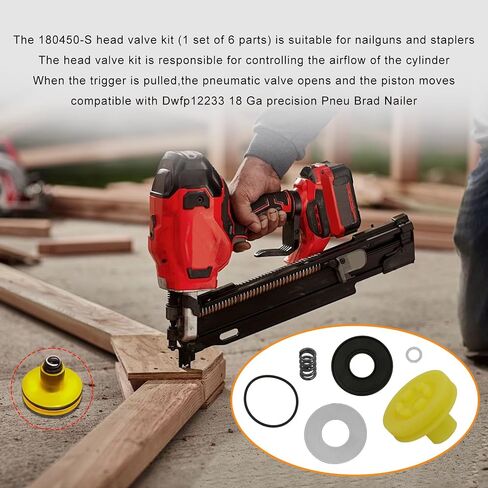 180450-S Head Valve Kit Compatible with Dwfp12233 18 Ga Precision Pneu Brad Nailer, Replaces Part 04302.00, 0430200, SC04302.00, SC0430200, JA1052E1 and 180450 in Kuwait