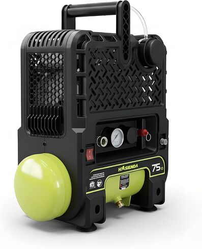 Wall-Mount Air Compressor, 2 Gallon Fast Recovery & Portable, 115 PSI Oil-Free Pump for Garage & Home, Space-Saving Design for Nailing, DIY Projects & Tire Inflation in Kuwait