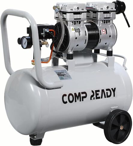 6 Gallon Portable Air Compressor 1HP 2.5 CFM@90PSI 60dB Ultra Quiet Oil Free Air Compressor Ideal for Tire Inflation Pneumatic Tool Spray Painting in Kuwait