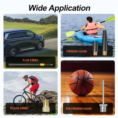 Portable Tire Inflator Air Compressor, 150 PSI Cordless Mini Bike Tire Pump Air Pump for Auto, Motorcycle, Bicycle, Balls with Pressure Gauge & LED Light in Kuwait