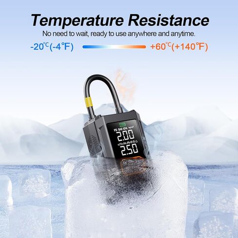 Portable Tire Inflator Air Compressor, 150 PSI Cordless Mini Bike Tire Pump Air Pump for Auto, Motorcycle, Bicycle, Balls with Pressure Gauge & LED Light in Kuwait