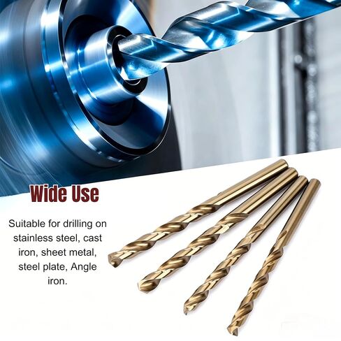 Cobalt Drill Bit Set, 74Pcs M35 High Speed Steel Cobalt Twist Jobber Drill Bits for Hardened Metal, Stainless Steel, Cast Iron (1.0-8.0mm) in Kuwait