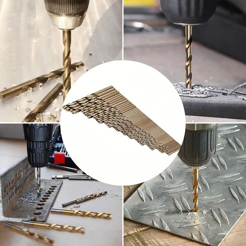 Cobalt Drill Bit Set, 74Pcs M35 High Speed Steel Cobalt Twist Jobber Drill Bits for Hardened Metal, Stainless Steel, Cast Iron (1.0-8.0mm) in Kuwait