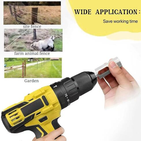 9 Gauge Twist Ties EZ Drill Chuck Tool, Stainless Steel Drill Truck Twist Ties Tool for Easy Fence Wire Making in Kuwait